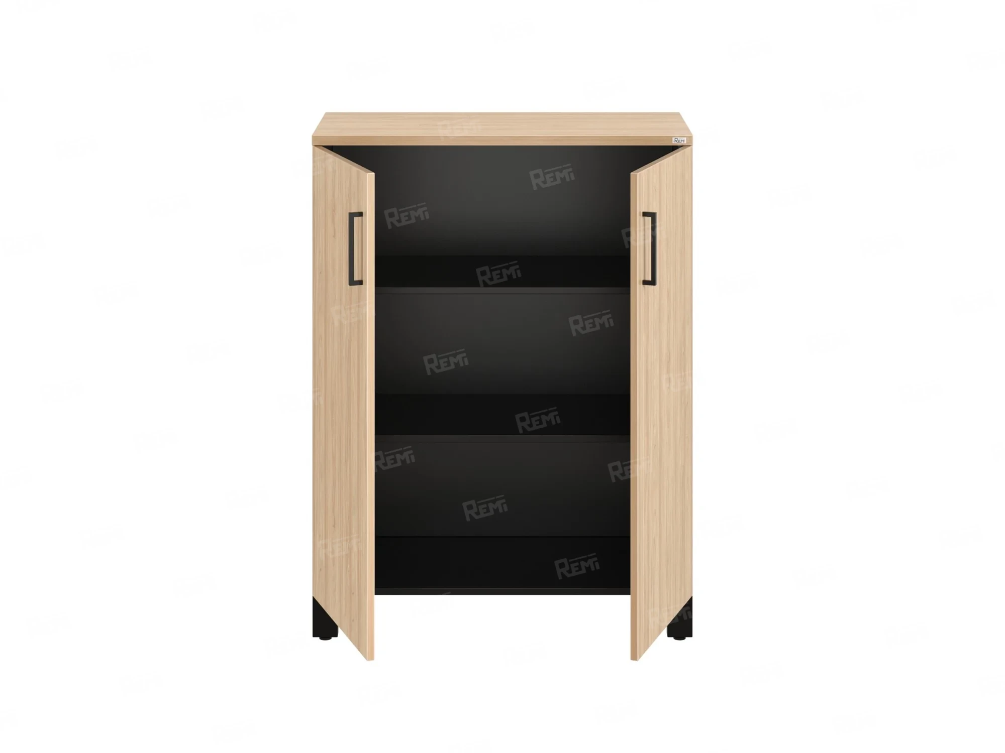 Шкаф распашной, 3 уровня 900x420x1200 RM149-90x42 Вяз Швейцарский светлый/Черный