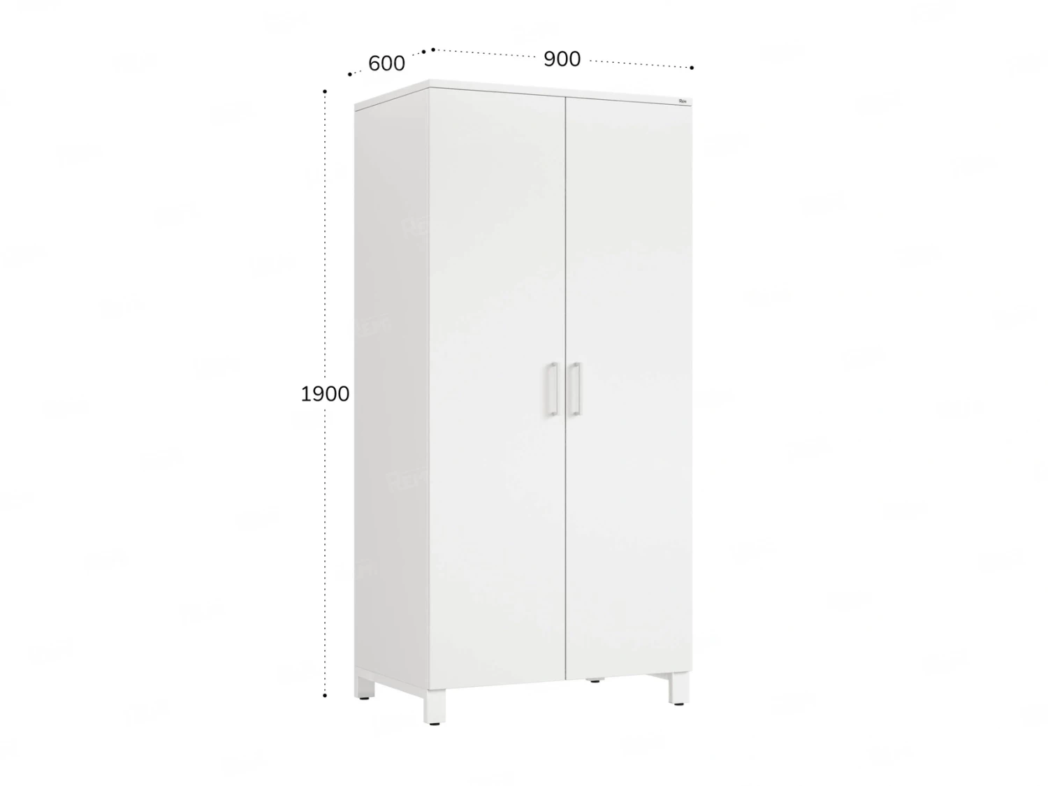 Гардероб, штанга, 1 полка 900x600x1900 RM158-90x60 Белый/Белый