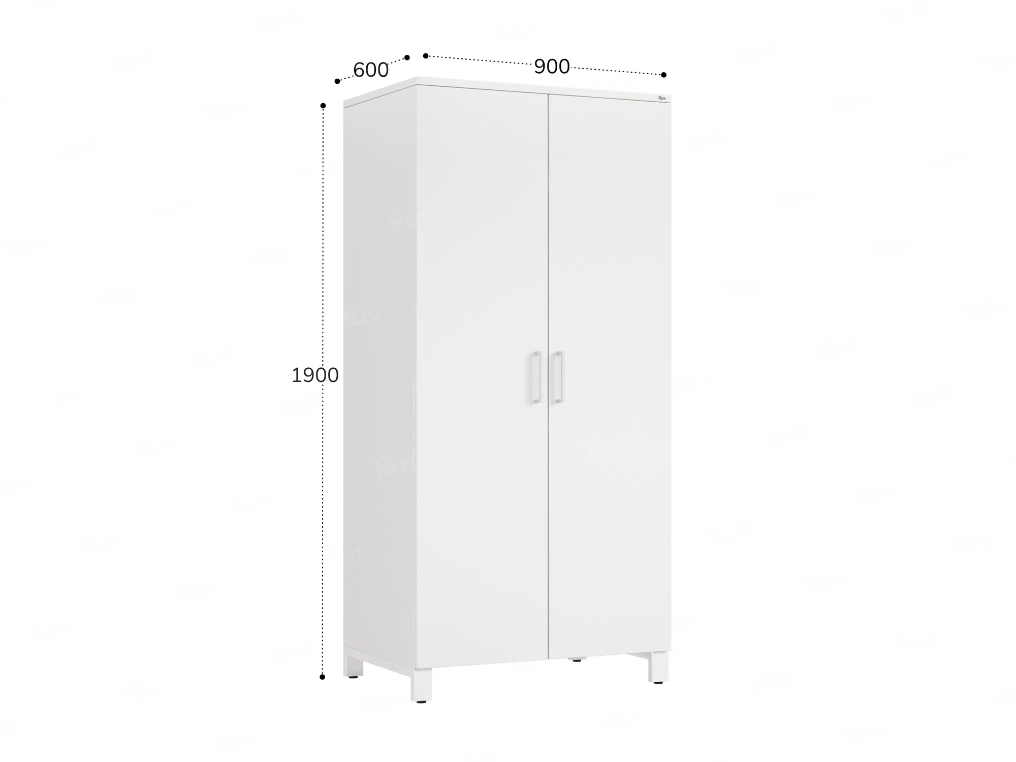 Гардероб, штанга, 1 полка 900x600x1900 RM158-90x60 Белый/Белый