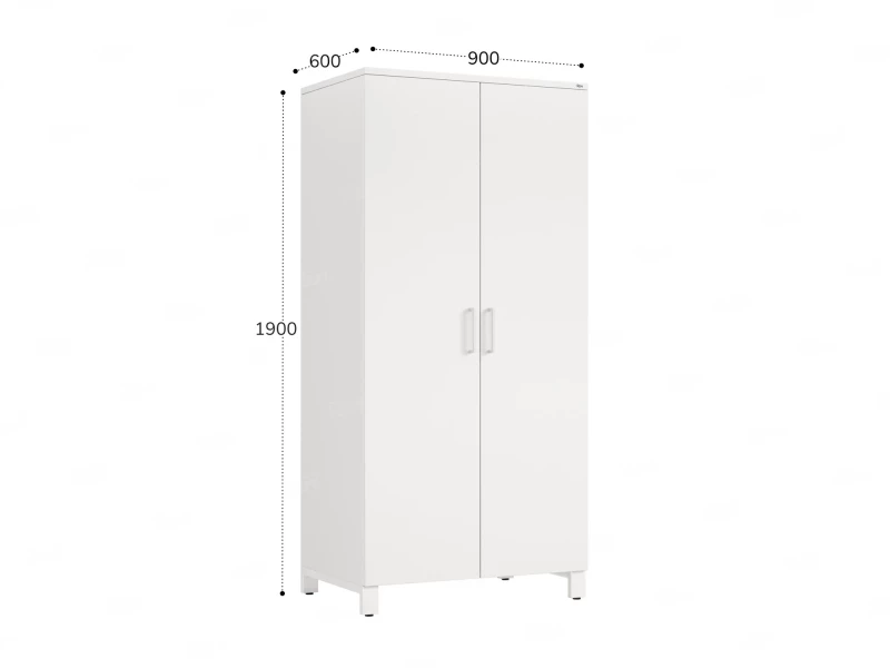 Гардероб, штанга, 1 полка 900x600x1900 RM158-90x60 Белый/Белый