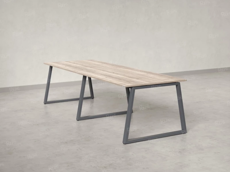 Cтол для переговоров, на A-обазном каркасе 2000x1400x750 RM083-200x140 Дуб Маувелла/Серый