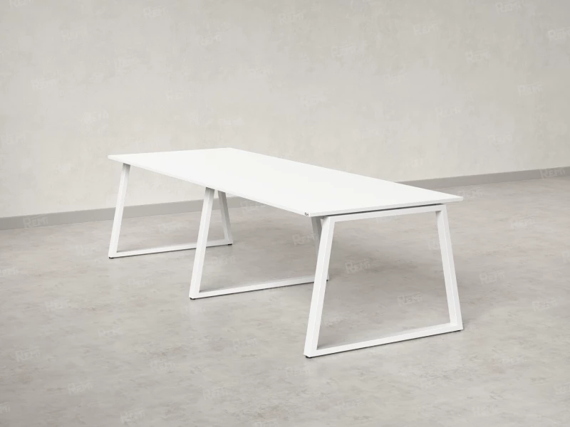 Cтол для переговоров, на A-обазном каркасе 2200x1400x750 RM083-220x140 Белый/Белый