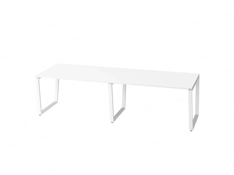 Cтол для переговоров, на V-обазном каркасе 2300x1200x750 RM082-230x120 Белый/Белый