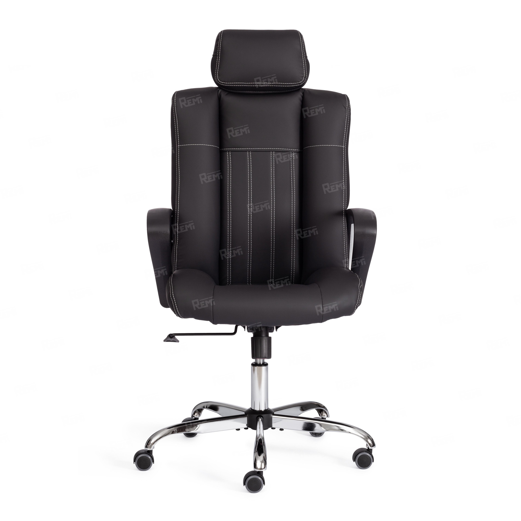 Кресло OXFORD хром Черный/Черный, Экокожа (арт. 21162)