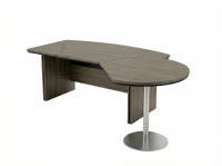 BRL RB069-235x150R Стол руководителя с брифингом правый 2350х1500х760 Шорвуд/Черный