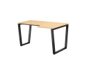 Стол угловой, U-опора, правый 1400x600/900x750, RM050-14x6-9 Вяз Швейцарский светлый/Черный