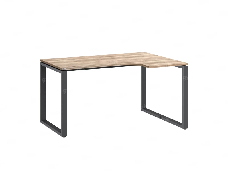 Стол угловой, О-опора, правый 1800x700/900x750, RM054-18x7-9 Дуб Маувелла/Серый