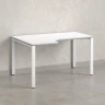 Стол угловой, П-опора, левый 1800x900/1200x750, RM053-18x9-12 Белый/Белый