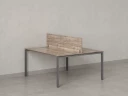 Бенч-система, 2 рабочих места, с одним экраном ЛДСП 1400x1200x750 RM165-2-14x12 Дуб Маувелла/Серый