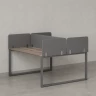 Бенч-система, 2 рабочих места, 5 тканевых экранов 1400x1200x750 RM169-3-14x12 Дуб Маувелла/Серый
