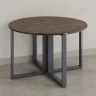 Круглый стол на О-образных опорах 1500x1500x750 RM187-15x15 Дуб Апрельский шоколад/Серый