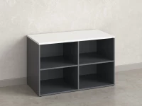 Стеллаж низкий, 4 ячейки 1200х600х750 RM146-12x6 Серый/Серый