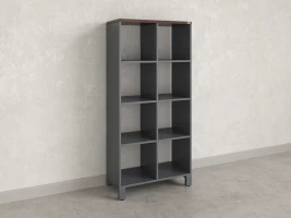 Стеллаж, 8 ячеек 750х370х1620 RM139-75x37 Дуб Апрельский шоколад/Серый