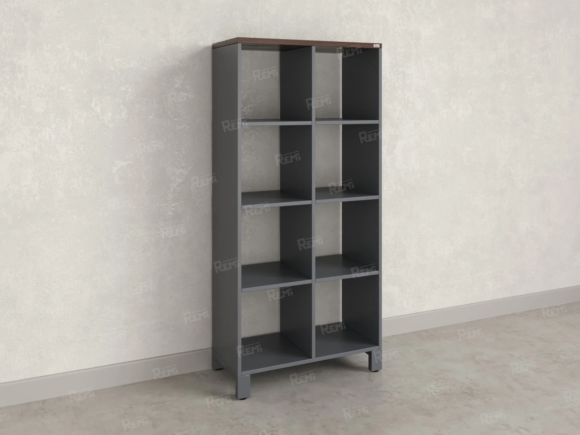 Стеллаж, 8 ячеек 750х370х1620 RM139-75x37 Дуб Апрельский шоколад/Серый