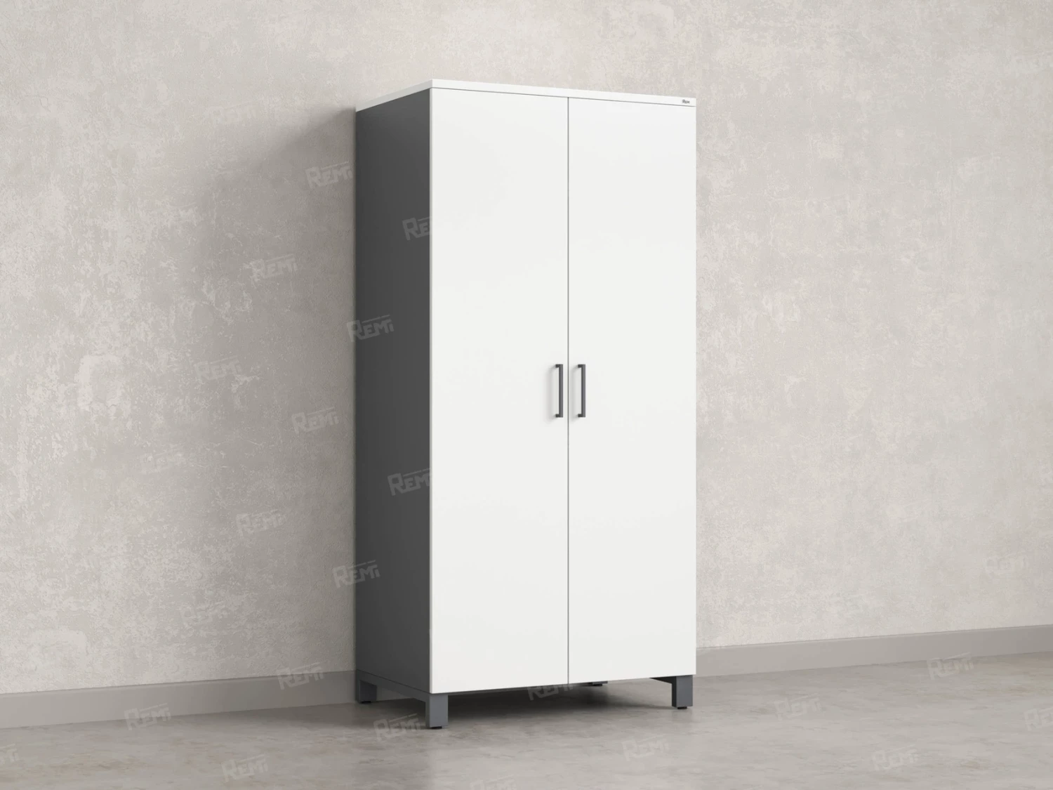 Гардероб, штанга, 1 полка 900x600x1900 RM158-90x60 Белый/Серый