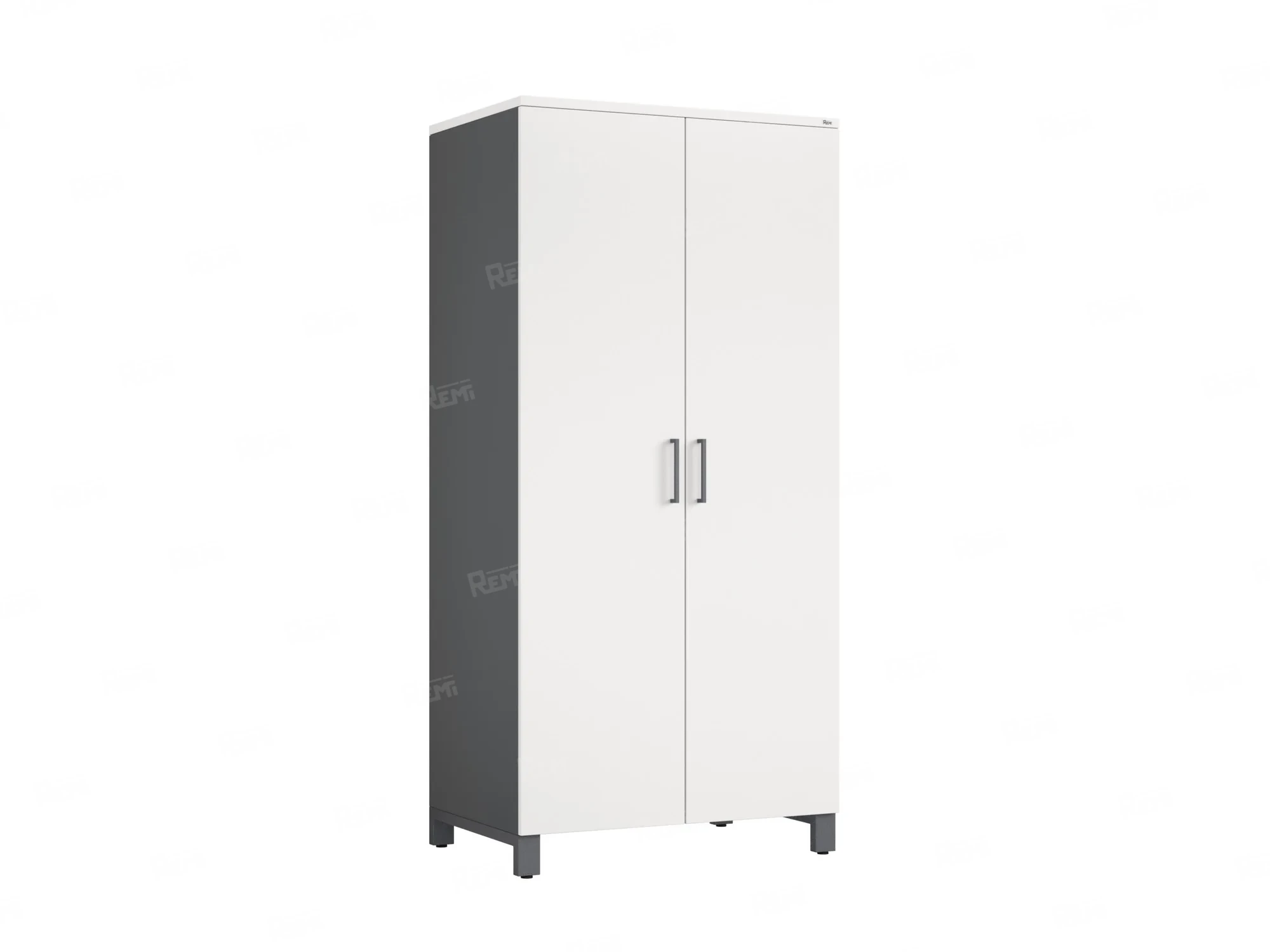 Гардероб, штанга, 1 полка 900x600x1900 RM158-90x60 Белый/Серый