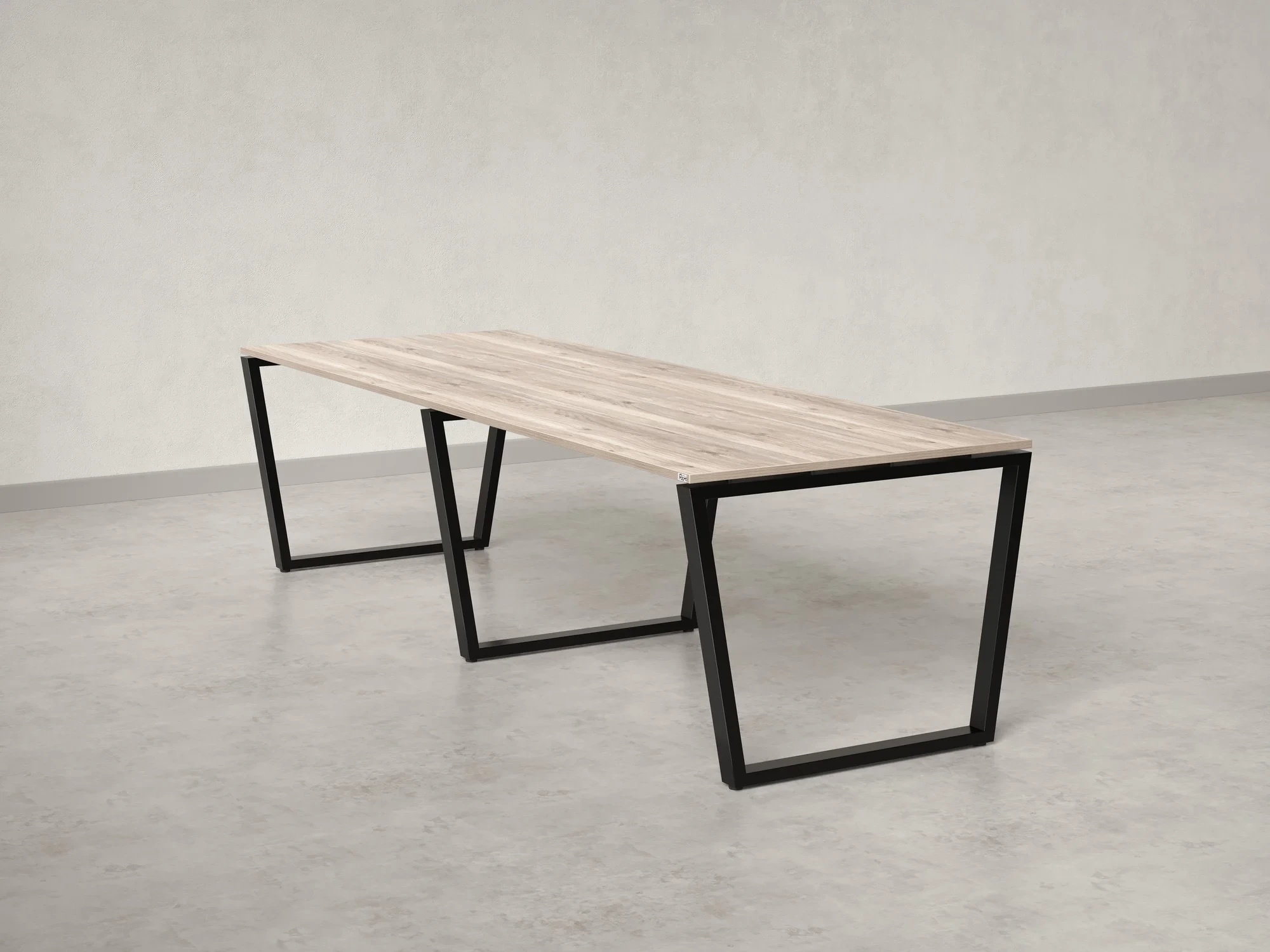 Cтол для переговоров, на V-обазном каркасе 2100x1200x750 RM082-210x120 Дуб Маувелла/Черный