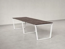Cтол для переговоров, на V-обазном каркасе 2200x1200x750 RM082-220x120 Дуб Апрельский шоколад/Белый