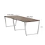 Cтол для переговоров, на V-обазном каркасе 2200x1200x750 RM082-220x120 Дуб Апрельский шоколад/Белый