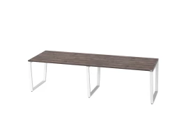 Cтол для переговоров, на V-обазном каркасе 2200x1200x750 RM082-220x120 Дуб Апрельский шоколад/Белый