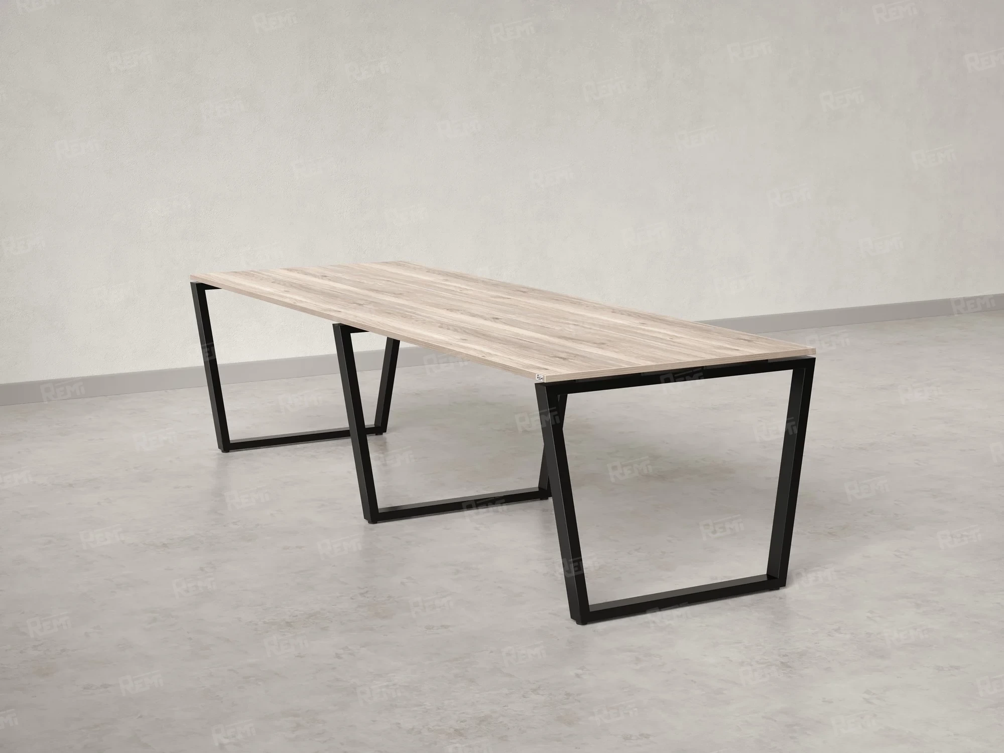 Cтол для переговоров, на V-обазном каркасе 2400x1000x750 RM082-240x100 Дуб Маувелла/Черный