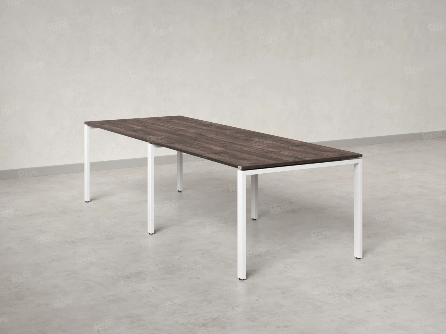 Cтол для переговоров, на П-образном каркасе 2000x1600x750 RM080-200x160 Дуб Апрельский шоколад/Белый