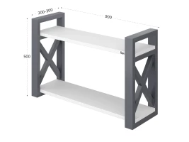 Полка настенная 900x300x500 RM196-90x30 Белый/Серый