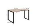 Стол угловой, О-опора, левый 1400x700/900x750, RM055-14x7-9 Дуб Маувелла/Черный
