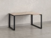 Стол угловой, О-опора, правый 1800x700/900x750, RM054-18x7-9 Дуб Маувелла/Черный