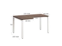 Стол угловой, П-опора, левый 1600x600/900x750, RM053-16x6-9 Дуб Апрельский шоколад/Белый