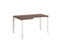 Стол угловой, П-опора, левый 1600x600/900x750, RM053-16x6-9 Дуб Апрельский шоколад/Белый