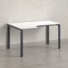 Стол угловой, П-опора, левый 1800x900/1200x750, RM053-18x9-12 Белый/Серый