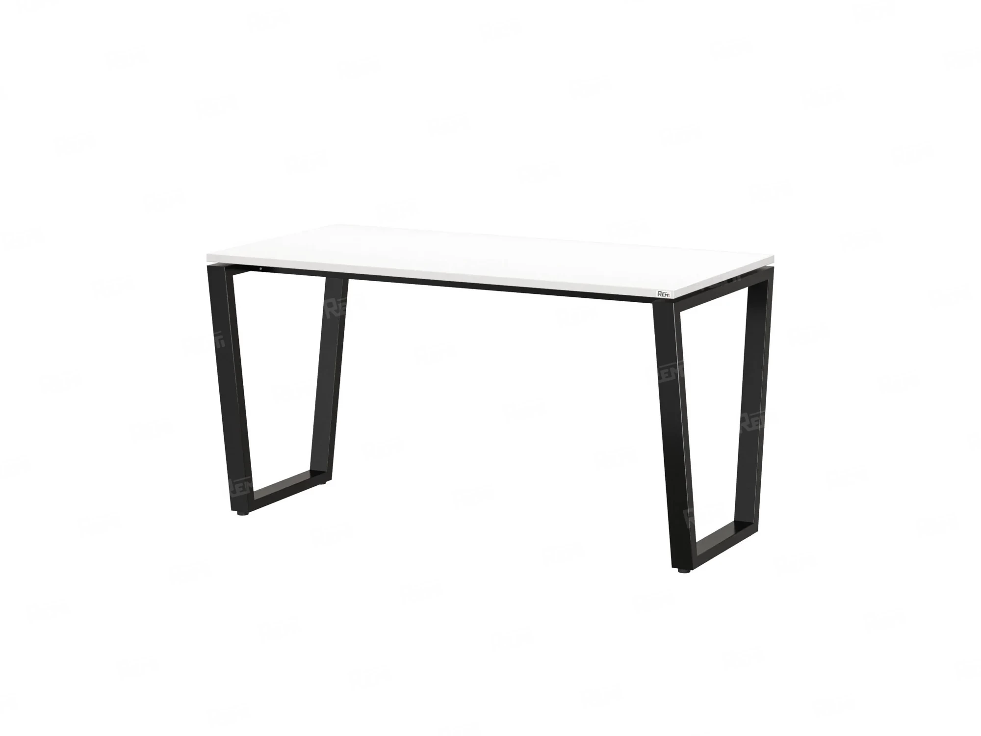 Стол прямой на U-образных опорах 800x600x750 RM003-8x6 Белый/Черный