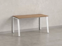 Стол прямой на Л-образных опорах 1200x600x750 RM004-12x6 Дуб Юстус/Белый