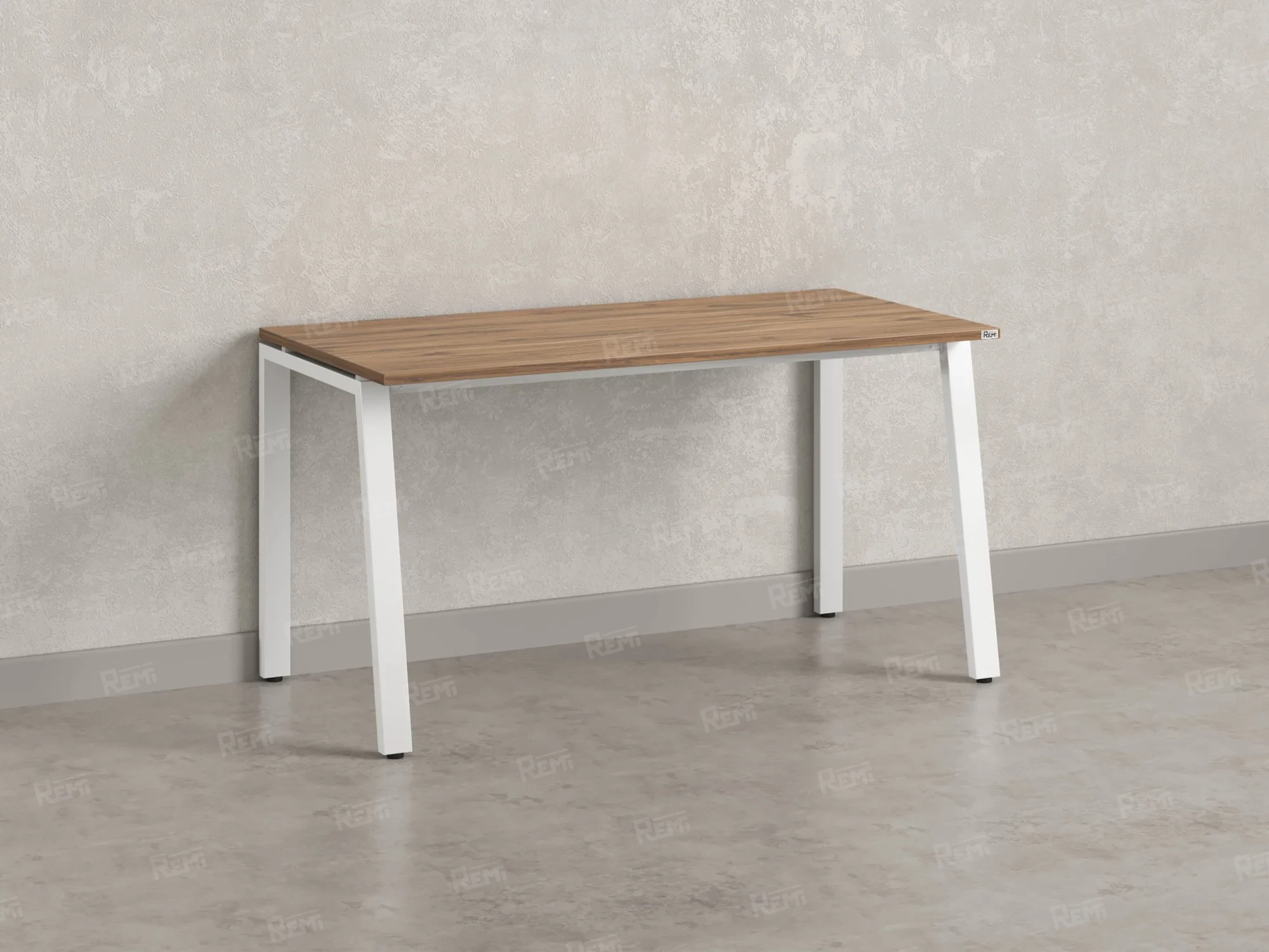 Стол прямой на Л-образных опорах 1200x600x750 RM004-12x6 Дуб Юстус/Белый