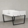 Бенч-система, 2 рабочих места, 5 ЛДСП экранов 1200x1600x750 RM172-4-12x16 Белый/Черный
