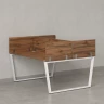 Бенч-система, 2 рабочих места, 5 ЛДСП экранов 1600x1600x750 RM172-4-16x16 Дуб Юстус/Белый