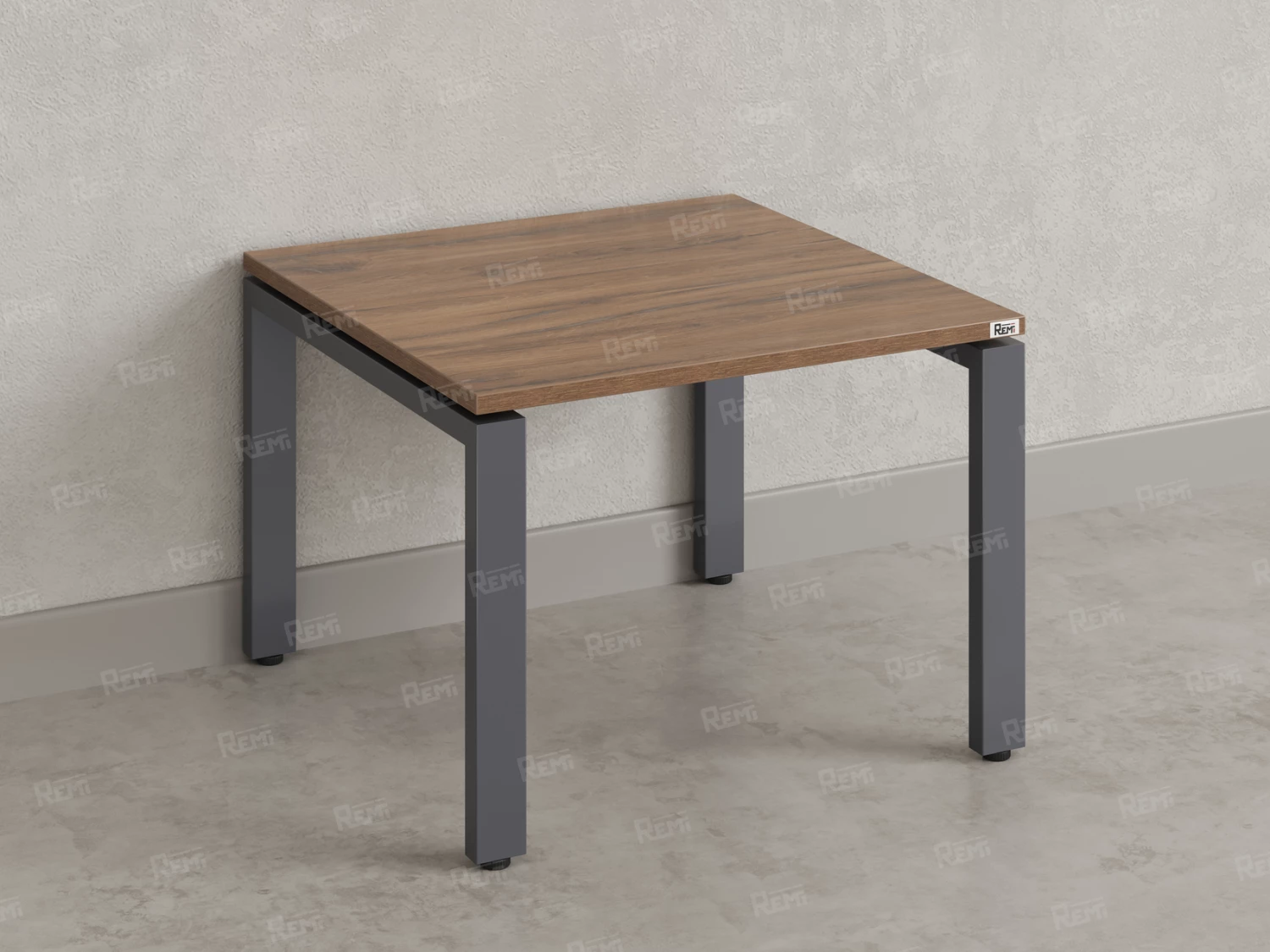 Журнальный стол с полкой 800x600x550 RM183-8x6 Дуб Юстус/Серый