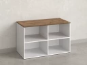 Стеллаж низкий, 4 ячейки 1200х600х750 RM146-12x6 Дуб Юстус/Белый