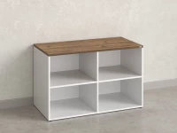 Стеллаж низкий, 4 ячейки 1200х600х750 RM146-12x6 Дуб Юстус/Белый