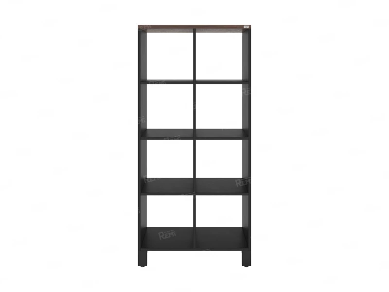 Стеллаж, 8 ячеек 750х370х1620 RM139-75x37 Дуб Апрельский шоколад/Черный