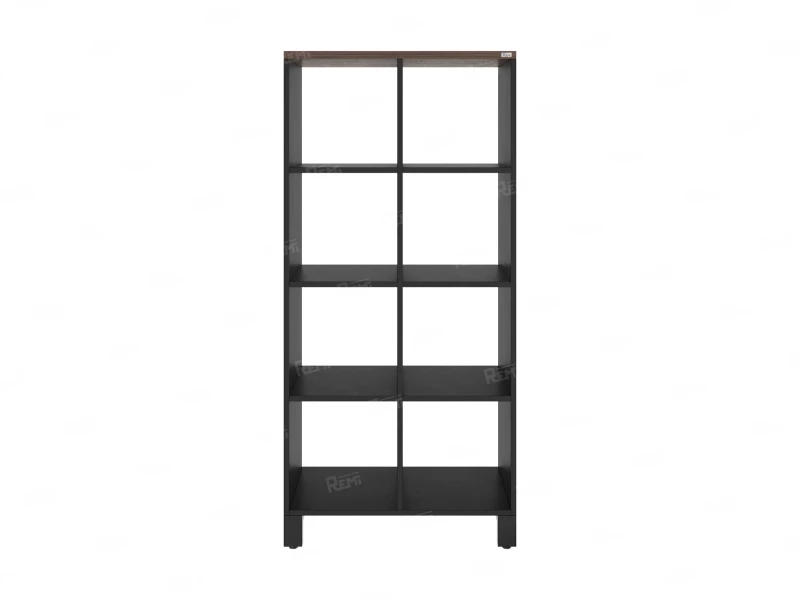 Стеллаж, 8 ячеек 750х370х1620 RM139-75x37 Дуб Апрельский шоколад/Черный