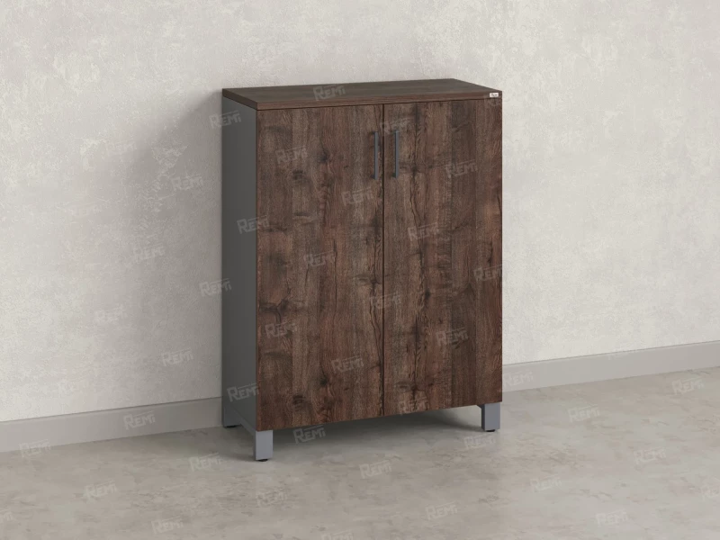 Шкаф распашной, 3 уровня 900x420x1200 RM149-90x42 Дуб Апрельский шоколад/Серый