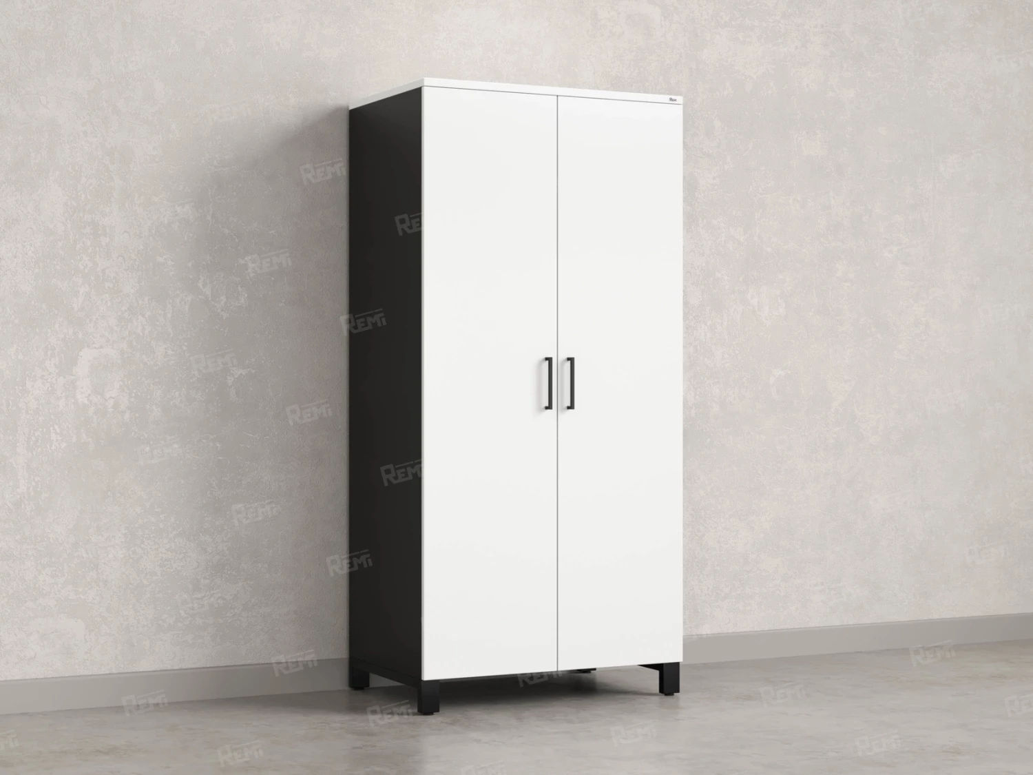 Гардероб, штанга, 1 полка 900x600x1900 RM158-90x60 Белый/Черный