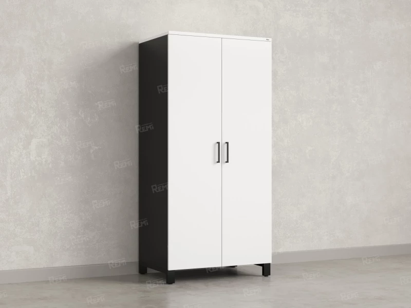 Гардероб, штанга, 1 полка 900x600x1900 RM158-90x60 Белый/Черный