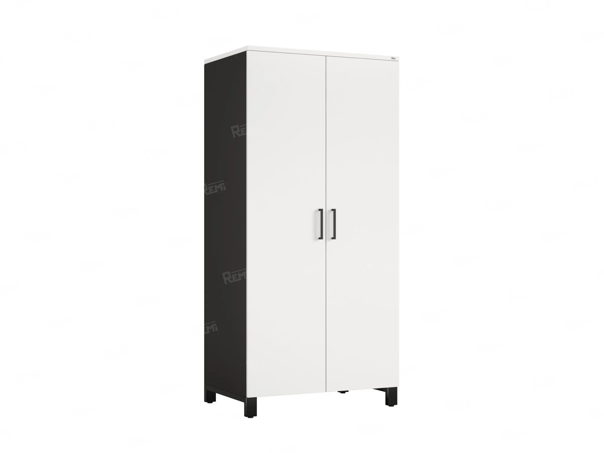 Гардероб, штанга, 1 полка 900x600x1900 RM158-90x60 Белый/Черный