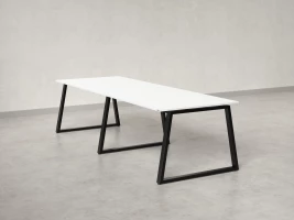 Cтол для переговоров, на A-обазном каркасе 2200x1400x750 RM083-220x140 Белый/Черный