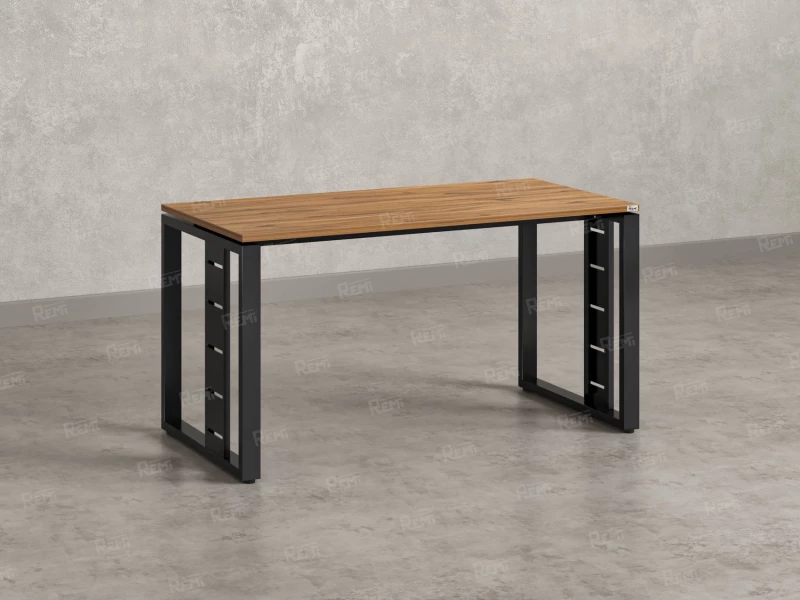 Стол прямой на О-образных опорах 1200x800x750 RM040-12x8 Юстус/Черный