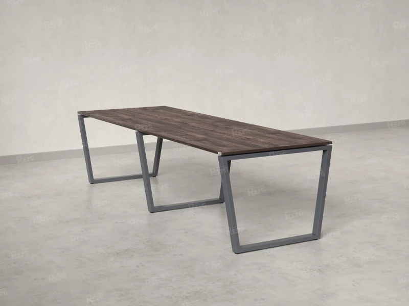 Cтол для переговоров, на V-обазном каркасе 2200x1200x750 RM082-220x120 Дуб Апрельский шоколад/Серый