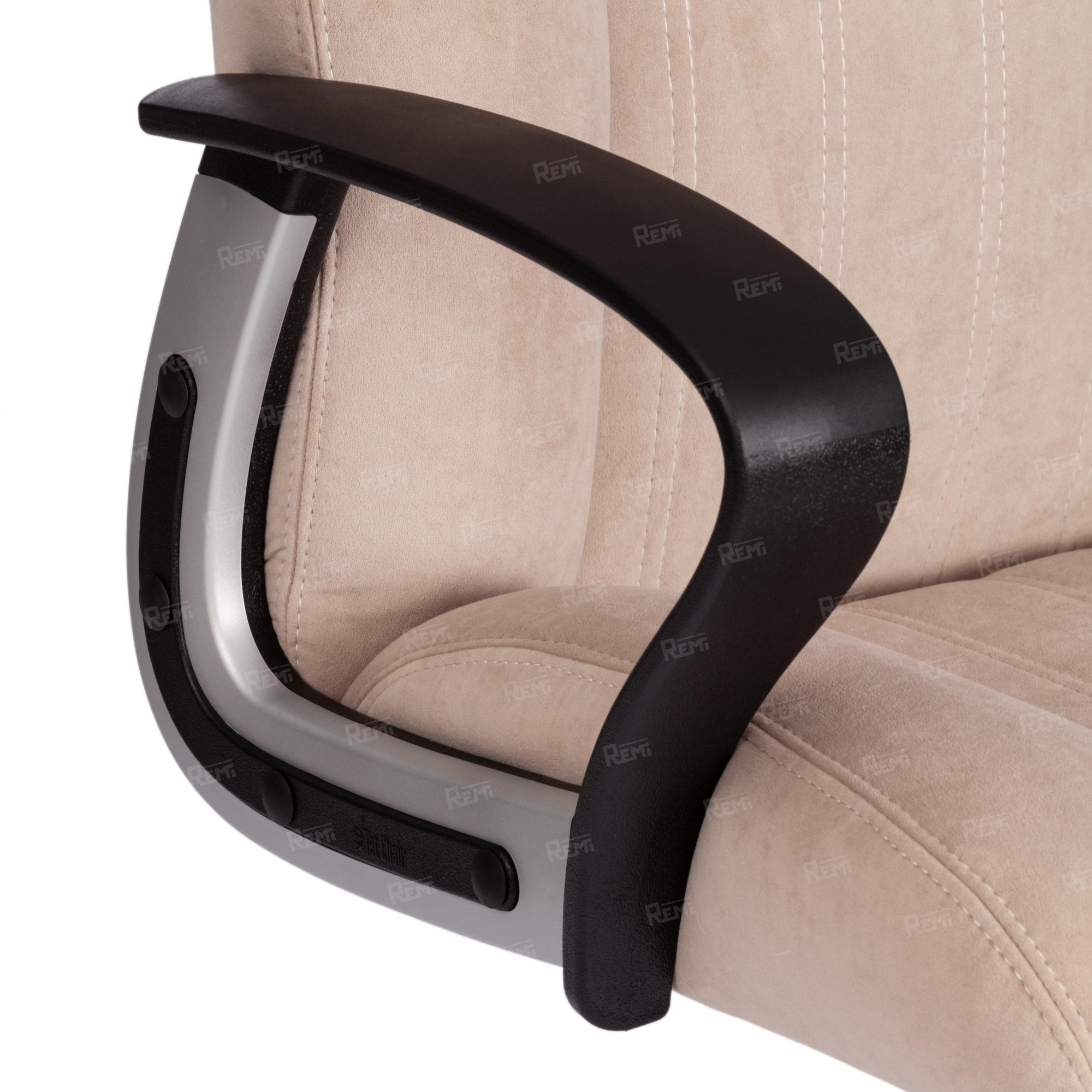 Кресло OXFORD хром Бежевый/Бежевый, Флок (арт. 21164)